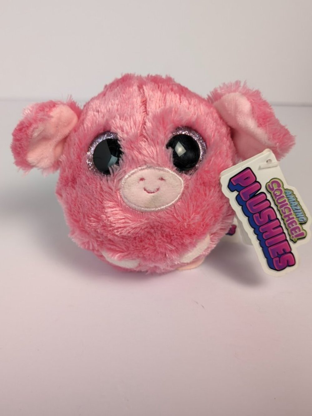 Amazing Squishee Plushies Mudsy Pig 4" Pink Squishy Plush Grin Studios 2018